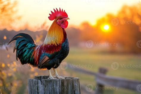 rooster crowing  sunrise stock  images  backgrounds