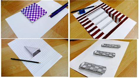 Very Easy Amazing 3d Drawings 3d Trick Art On Paper 3d Art