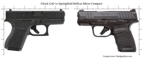 Glock G42 Vs Springfield Hellcat Micro Compact Size Comparison