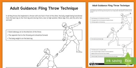 Fling Throw Technique Adult Guidance Teacher Made