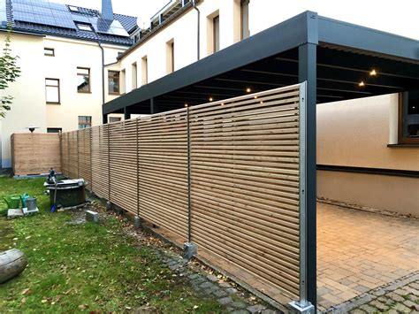 Sichtschutz für Aluminium Carport hidex