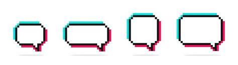 Pixel Speech Bubbles Speech Bubbles Pixel Art 8 Bit Speech Bubbles