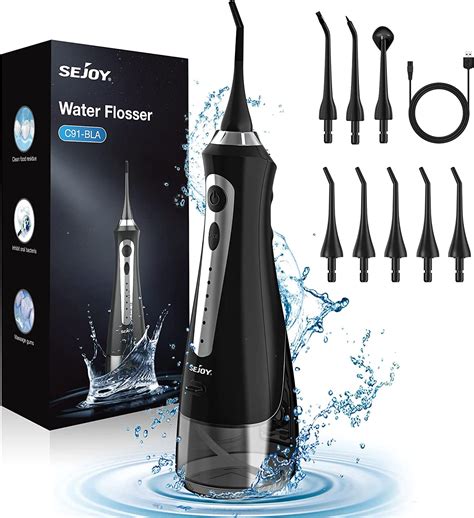 Sejoy Cordless Water Flosser Dental Oral Irrigator 5 Modes 8 Jet