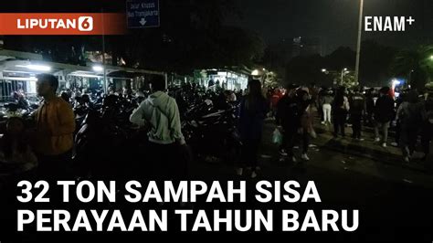 Sampah Sisa Perayaan Malam Tahun Baru 2024 Di Sekitar Sudirman Thamrin