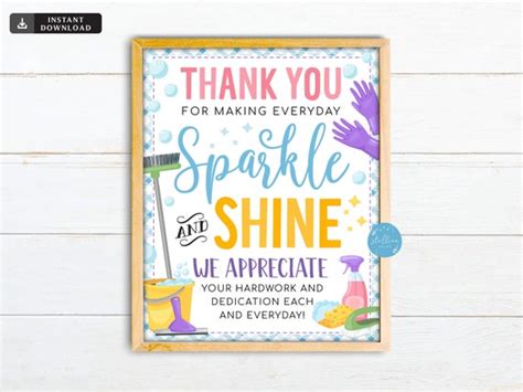 Housekeeping Appreciation Week Sign Housekeeper Thank You Gift Etsy