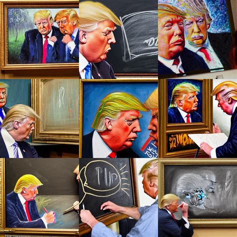 An Impressionist Oil Painting Of Donald Trump And Stable Diffusion