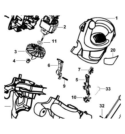 Loquet Pour Souffleur Black Decker Gw Gw Gw Gw