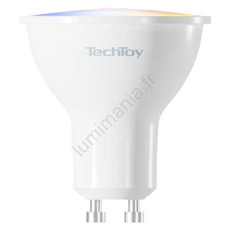 Techtoy Ampoule Connect E Led Rvb Intensit Variable Gu W V