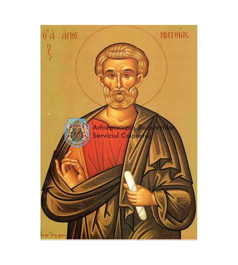 icoana litografiata sfantul apostol matia  arhiepiscopia
