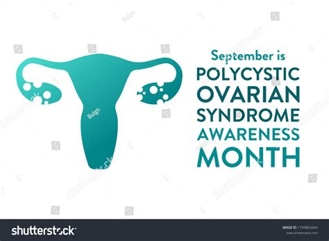 Polycystic Ovarian Syndrome Awareness Month Template Stock Vector