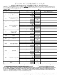 Texas Behind The Wheel Instruction Log 30 Hours Fill Out Sign Online