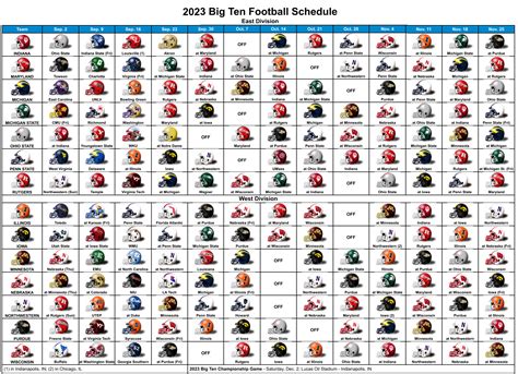 2023 Big Ten Football Helmet Schedule - Big Ten Football Online