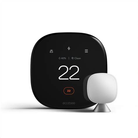 Ecobee Smart Premium Black Wi Fi Compatible Thermostat And Room Sensor Eb State6c 01 Rona