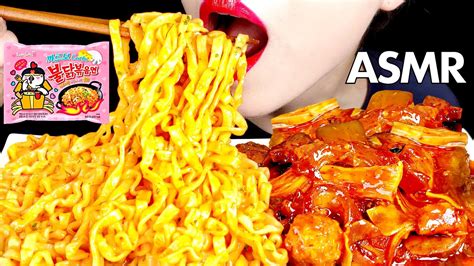 SUB ASMR SAMYANG CARBO FIRE NOODLES SPICY MARAXIANGGUO PIG S TROTTERS