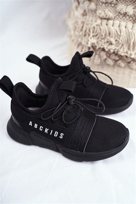 Sportowe Buty Dziecięce Młodzieżowe Czarne ABCKIDS B012310074