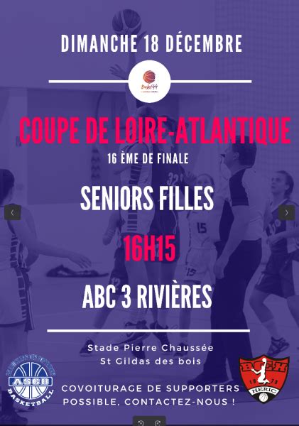 Dimanche D Cembre Coupe De Loire Atlantique Seniors Filles Me