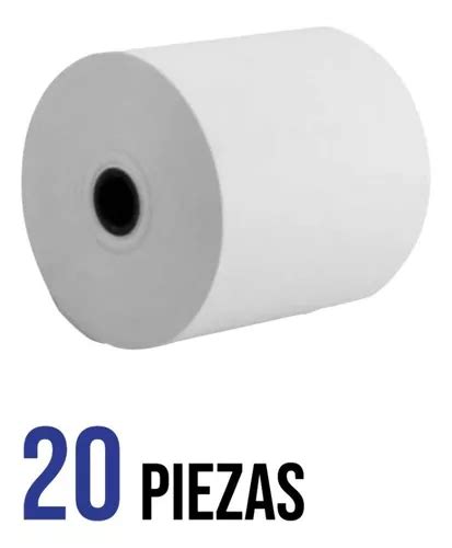 20 Pzas Rollo De Papel Termico Nextep 80x70 Impresora 80mm Meses Sin