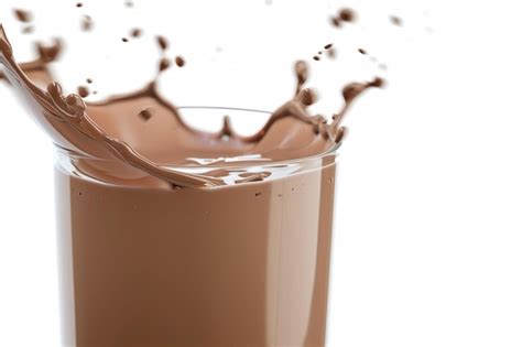 Premium Photo Splash Of Chocolate Milk In The Glass Isolated