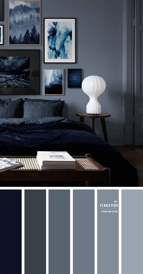 Dark Blue Grey Bedroom Colour Scheme I Take You | Wedding Readings ...