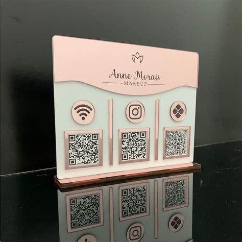 placa pix qr code acrílico espelhada logo personalizada Shopee Brasil