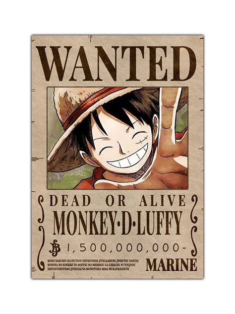 Monkey D Luffy Wanted Bounty Poster – Comicsense