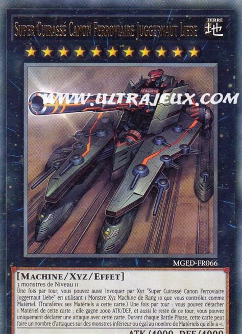 Carte Yu Gi Oh Super Cuirassé Canon Ferroviaire Juggernaut Liebe