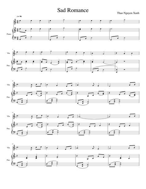 Sad Romance Sheet Music For Violin Piano Download Free In Pdf Or Midi