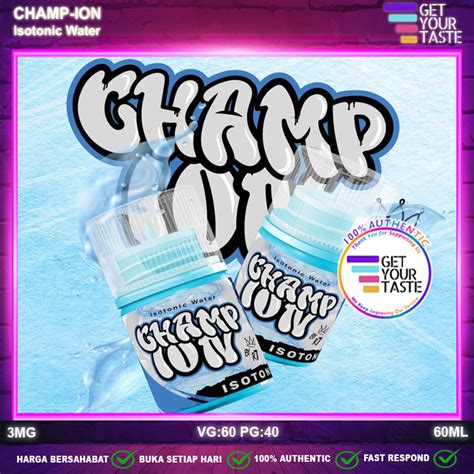 Jual Liquid Rrq R Champ Ion Isotonic Water Ml Champion By Vape