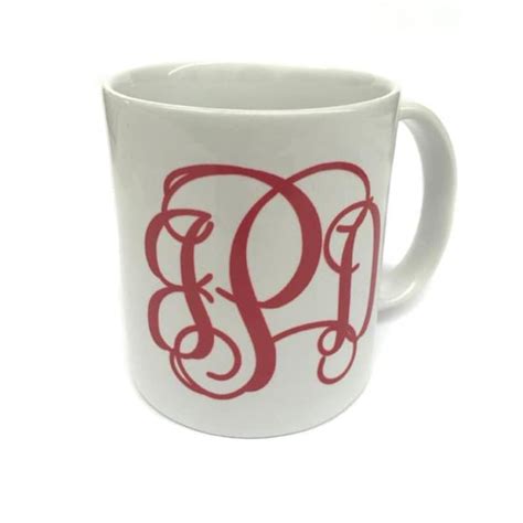 Monogram Mug Etsy