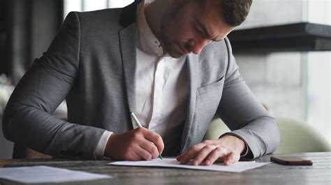 Businessman Writing On Paper In Office Stock Footage Sbv 322443528