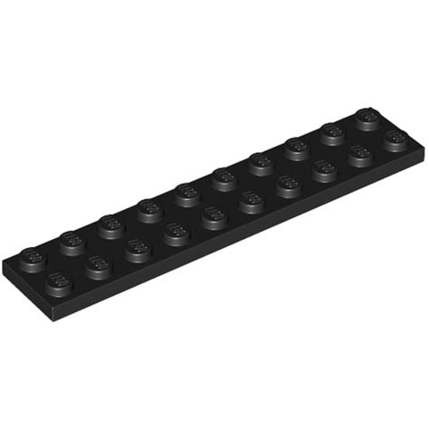 LEGO Black Plate 2 x 10 (3832) | Brick Owl - LEGO Marketplace