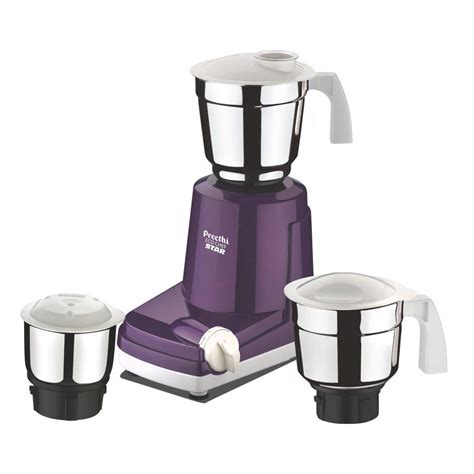 Buy Preethi Mg 204 Eco Chef Star 500 Watt Mixer Grinder Violetwhite