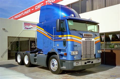 Freightliner Fla St Cabover Sleeper Tractor With Set Back Front