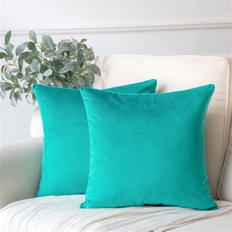 Phantoscope Soft Silky Velvet Series Square Decorative Throw Pillow Cusion For Couch 18 X 18