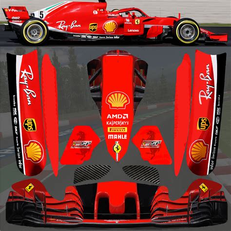 NEW 2018 F1 Ferrari Sticker Kit For Tonykart OTK M4 Pods Nosecone