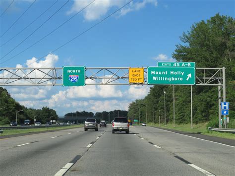 New Jersey Interstate 295 Northbound Cross Country Roads