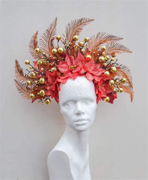 headdress flower crown christmas headdress floral headdress