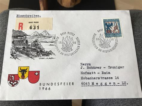 Briefmarke Bundesfeier Rütli 1966 Kaufen auf Ricardo