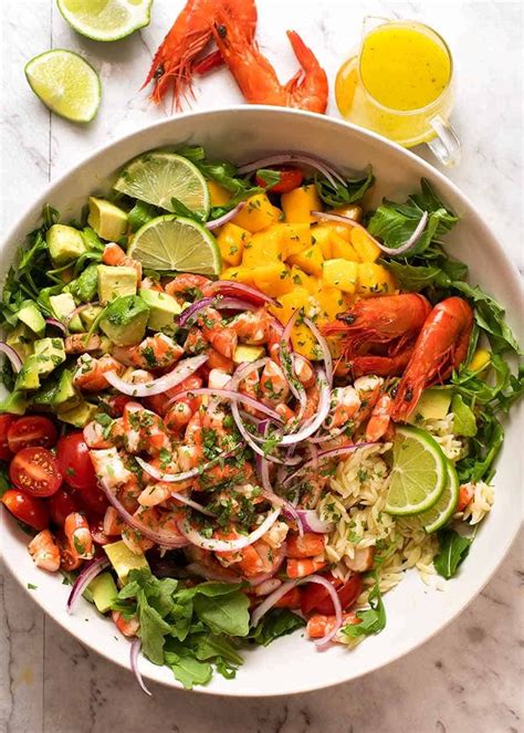 Prawn Mango Avocado Summer Salad Recipetin Eats