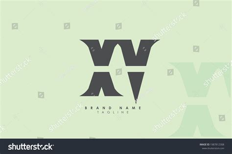 Alphabet Letters Initials Monogram Logo Xv Stock Vector Royalty Free