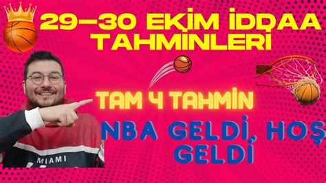 29 ve 30 Ekim İddaa tahminleri NBA sürprizleri sever Tam 4 tahmin