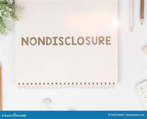 Writing Displaying Text Nondisclosure Internet Concept Legal Contract