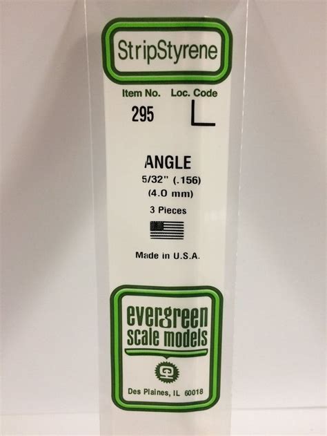 Evergreen Styrene Angle 35cm Long X 4 00 Mm 3 I Beam Styrene