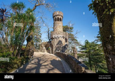 Regaleira Tower At Quinta Da Regaleira Sintra Portugal Stock Photo