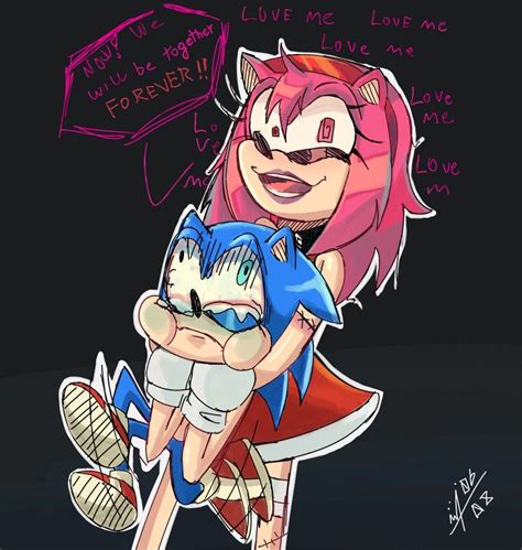 Sonic Sonic Sonic And Amy Sonic Art Yandere Girl Shadow The