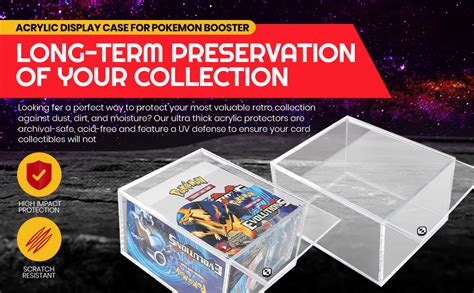 Amazon EVORETRO Acrylic Display Case Protector For Pokemon Booster