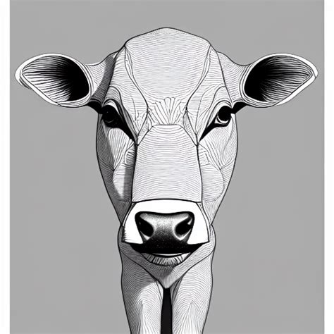 Portrait of a White Baby Jersey Cow Face · Creative Fabrica