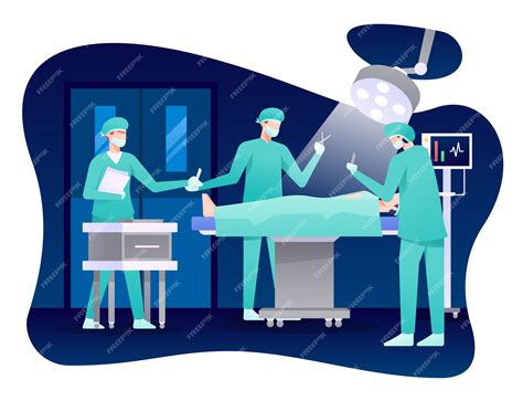 Premium Vector Surgery Process Illustration Doctor Doing Surgery