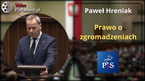 Paweł Hreniak Prawo o zgromadzeniach YouTube