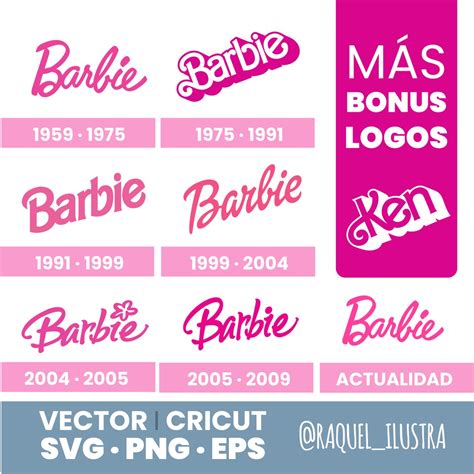 Barbie Vectorized Logos In Svg Eps And Sag Barbie Logos Etsy